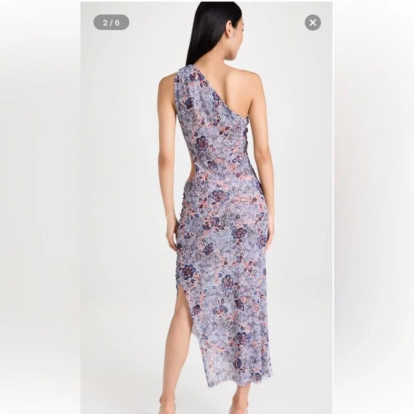 MISA Aries Dress in Feathered Floral - Picture 4 of 8